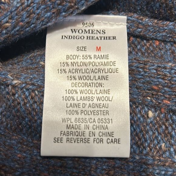 NWT Woolrich Indigo Heather 1/4 Zip Sweater Rib Knit - Picture 7 of 7